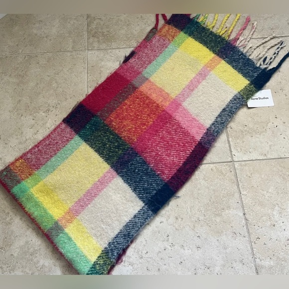 Acne Studios Wool Muti Colored Fringe Scarf $325 - Picture 7 of 7